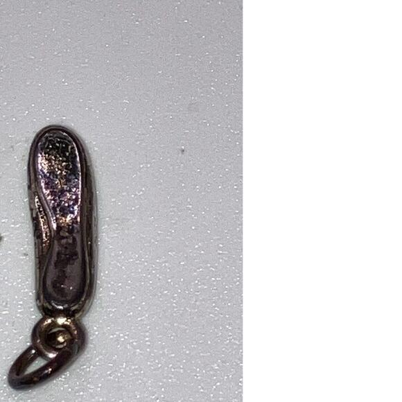 Vintage Tiny Sterling Silver Ballet Shoe Slipper Charm 7/8" Pendant! - Picture 9 of 9